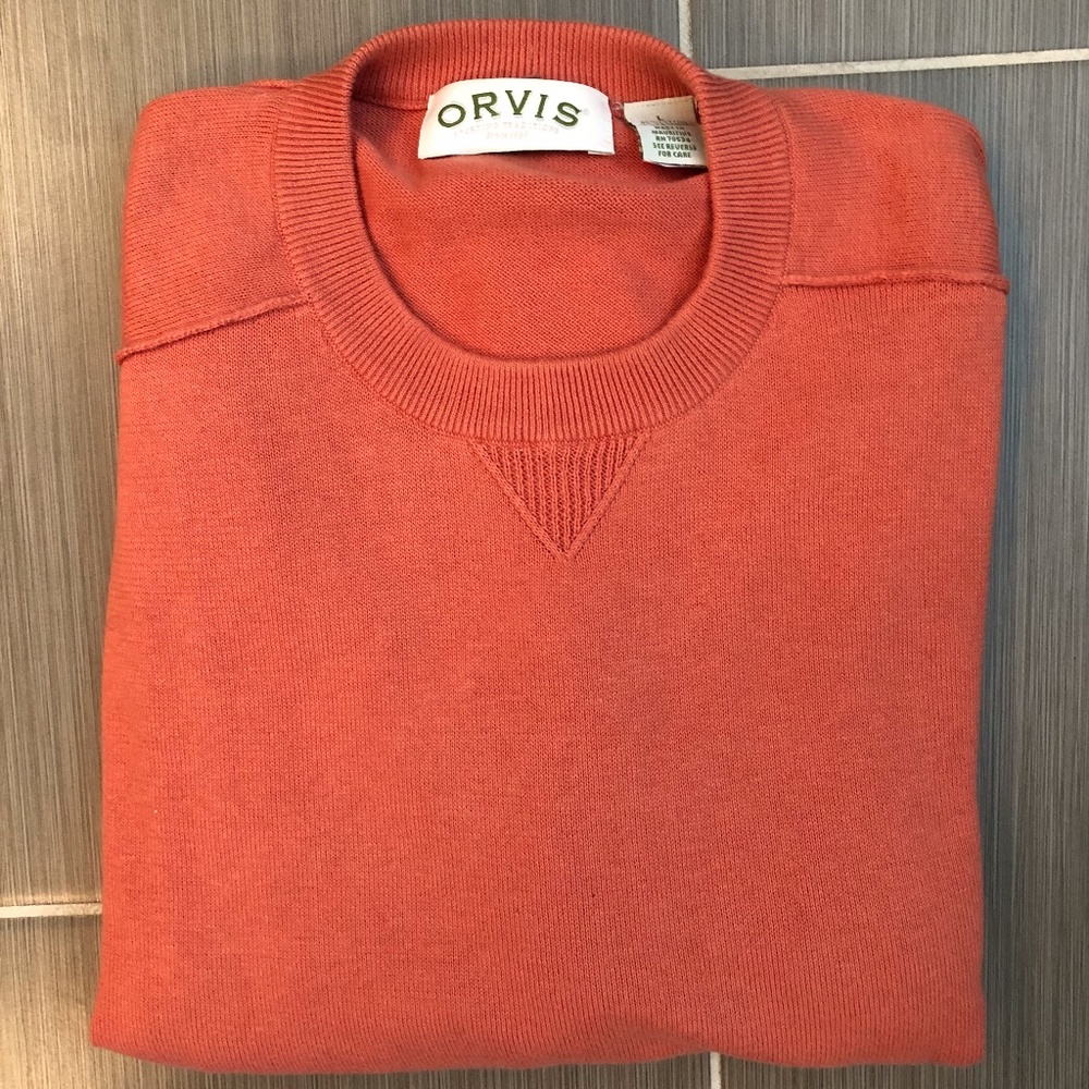 Orvis long sleeve cashmere/cotton blend sweater
